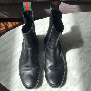 Gucci Men’s Black Leather Boots